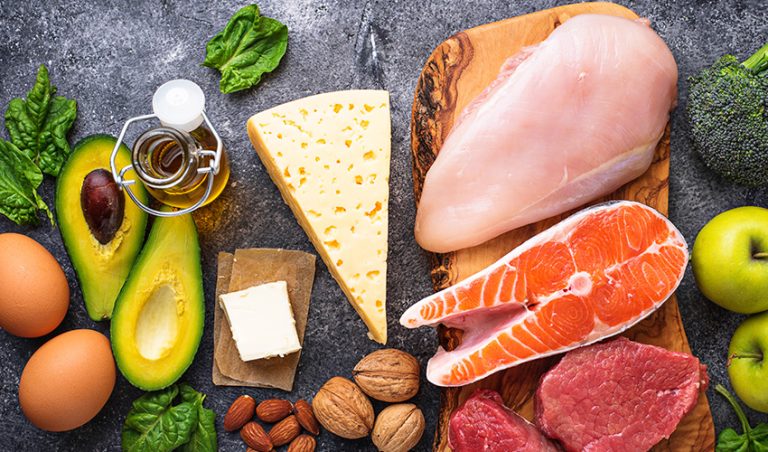 A variety of food sources providing high protein
